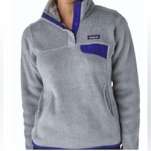 Patagonia Re-tool Grey Snap-T Fleece Pullover size medium